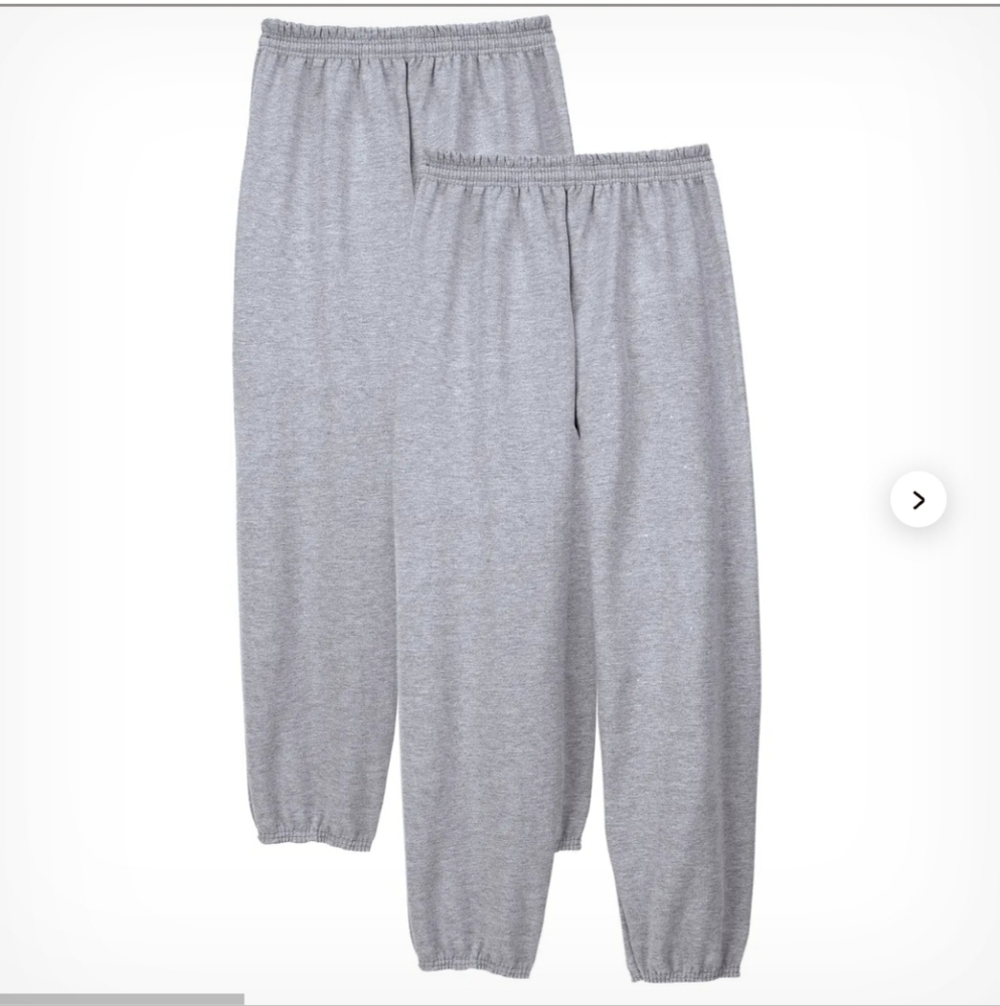 2 Pks Hanes Men's Fleece Sweatpants, Value 2-Pack